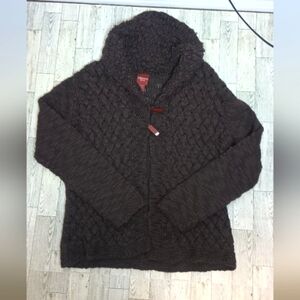 Olsen Europe Cardigan Wool Blend 2‎ button Cardigan Brown Size Large